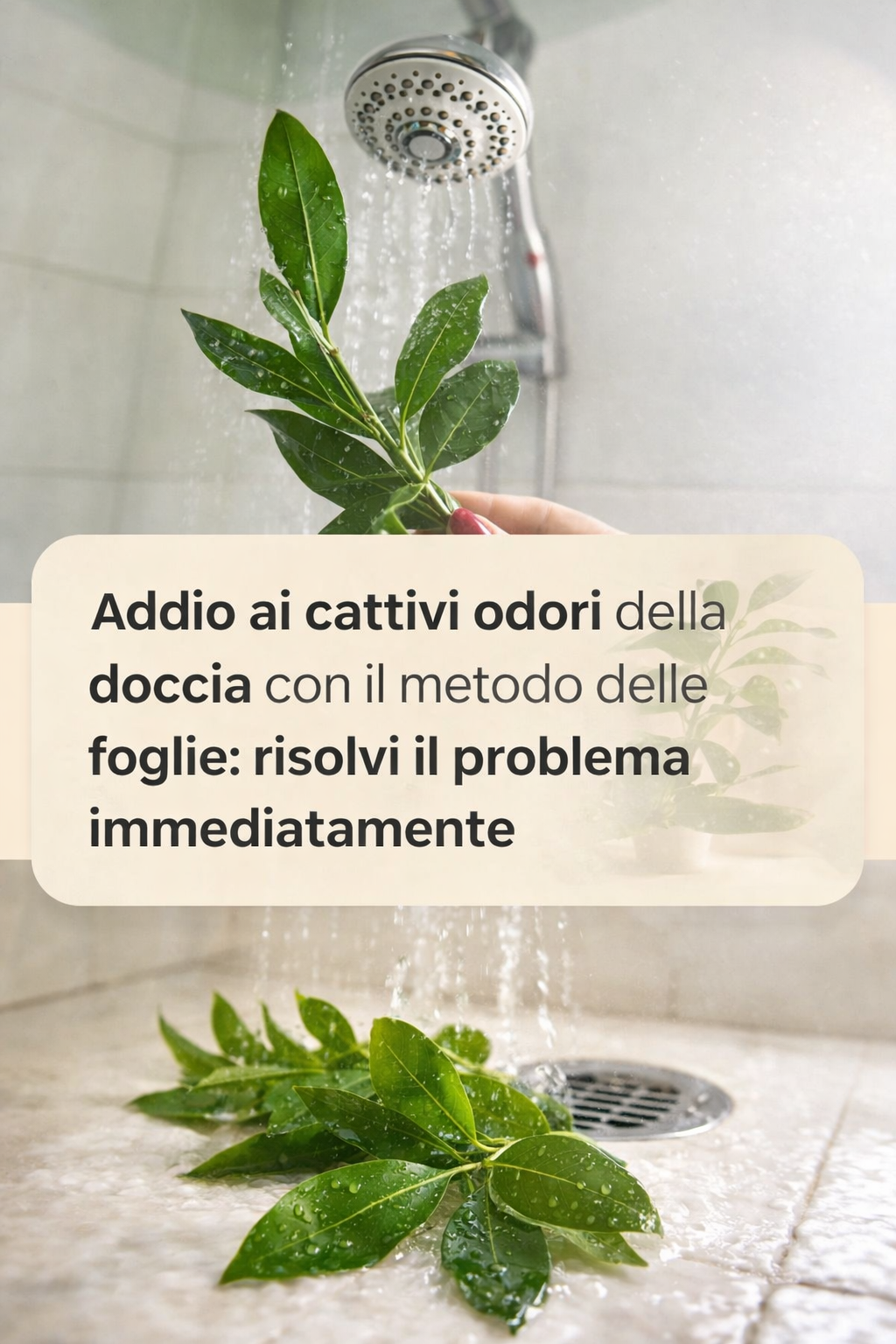 Addio ai cattivi odori della doccia con il metodo delle foglie: risolvi il problema immediatamente