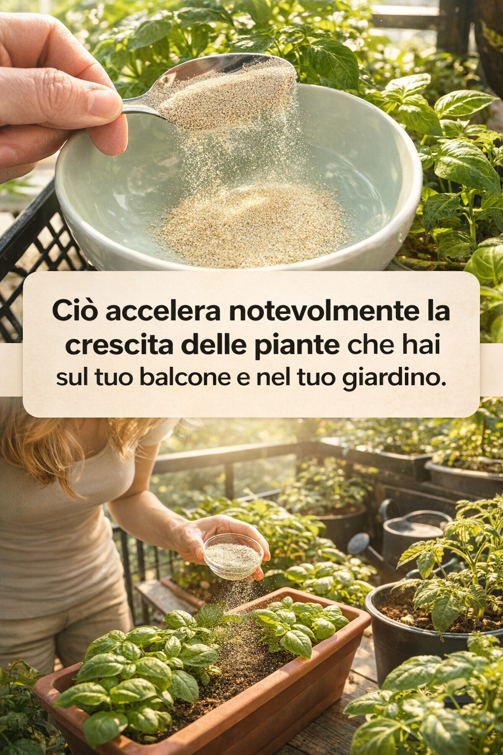 Ciò accelera notevolmente la crescita delle piante che hai sul tuo balcone e nel tuo giardino.