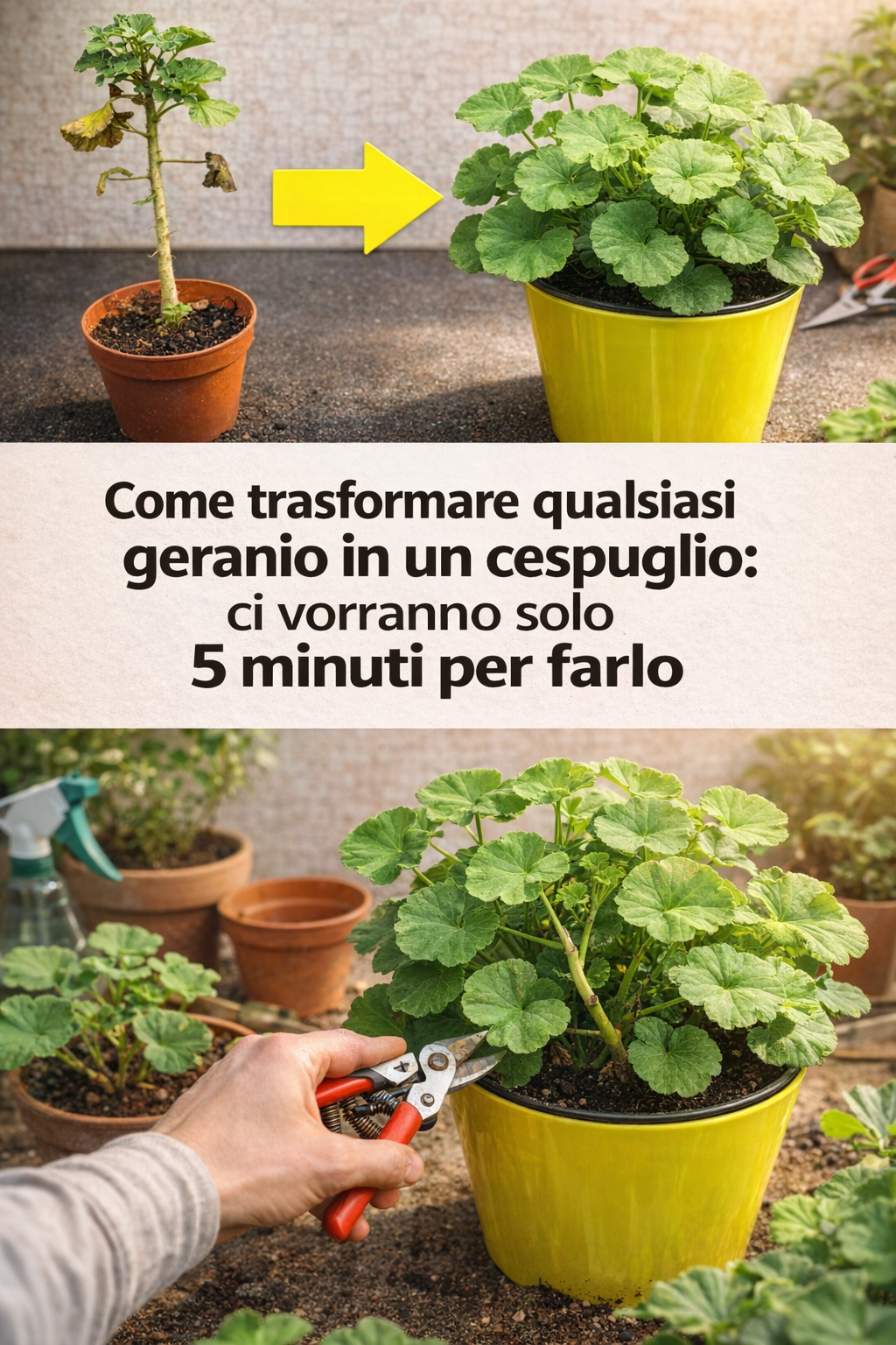 Come trasformare qualsiasi geranio in un cespuglio: ci vorranno solo 5 minuti per farlo