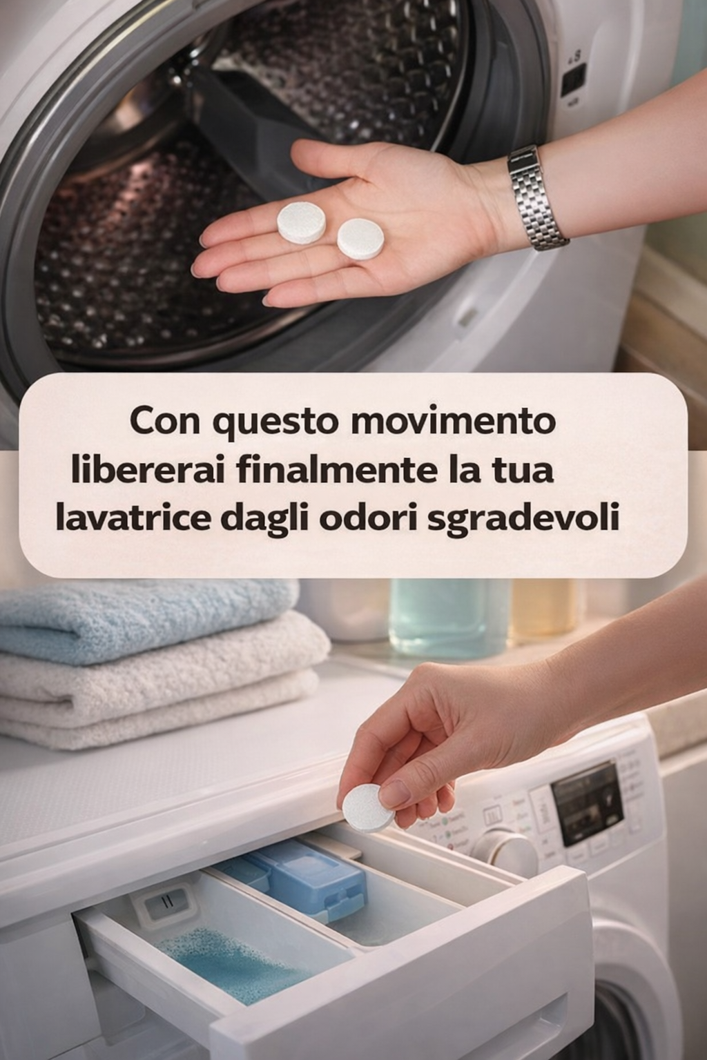 Con questo movimento libererai finalmente la tua lavatrice dagli odori sgradevoli
