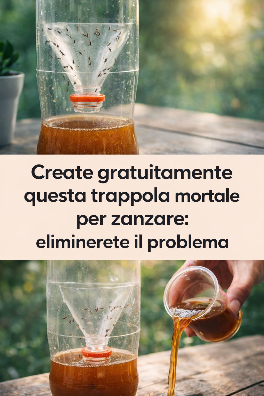 Create gratuitamente questa trappola mortale per zanzare: eliminerete il problema