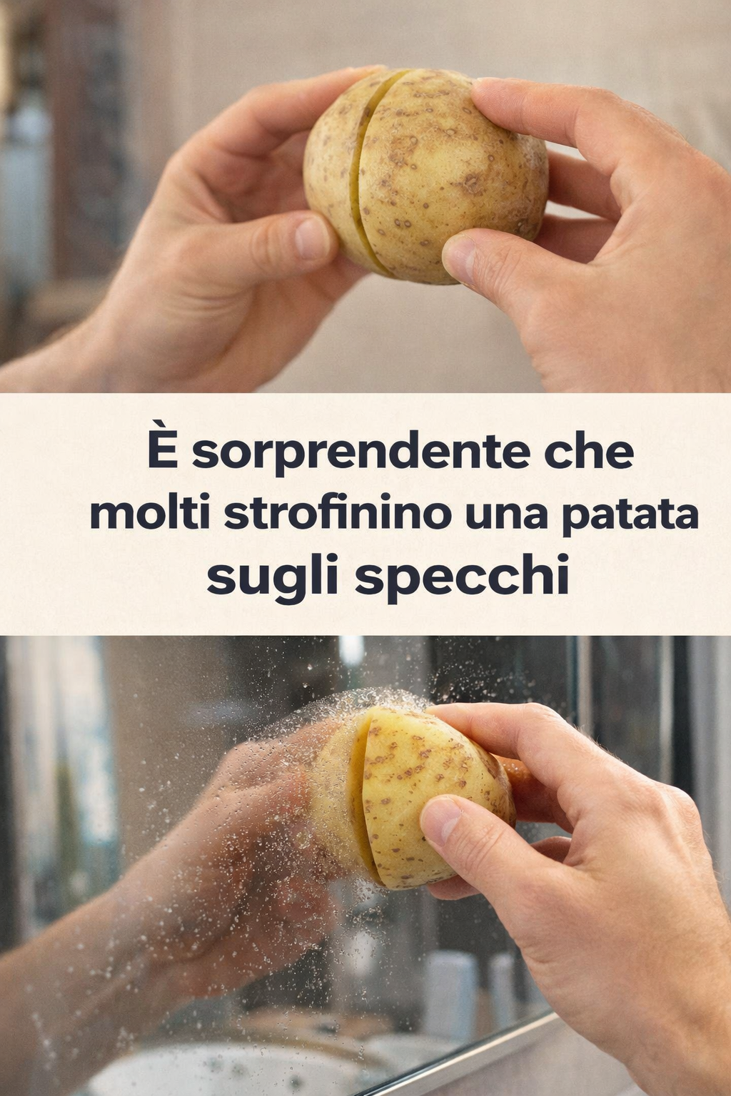 È sorprendente che molti strofinino una patata sugli specchi