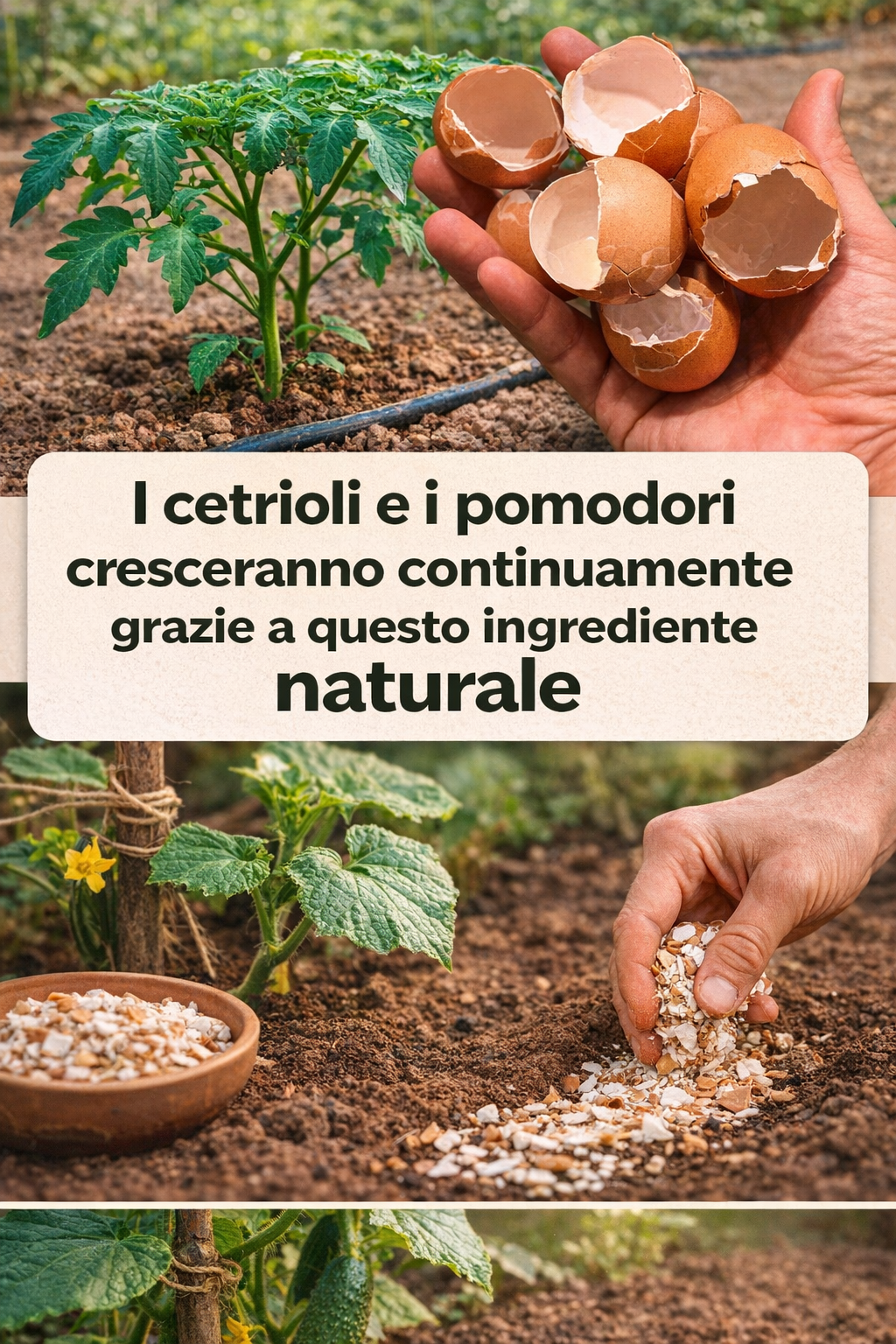 I cetrioli e i pomodori cresceranno continuamente grazie a questo ingrediente naturale.
