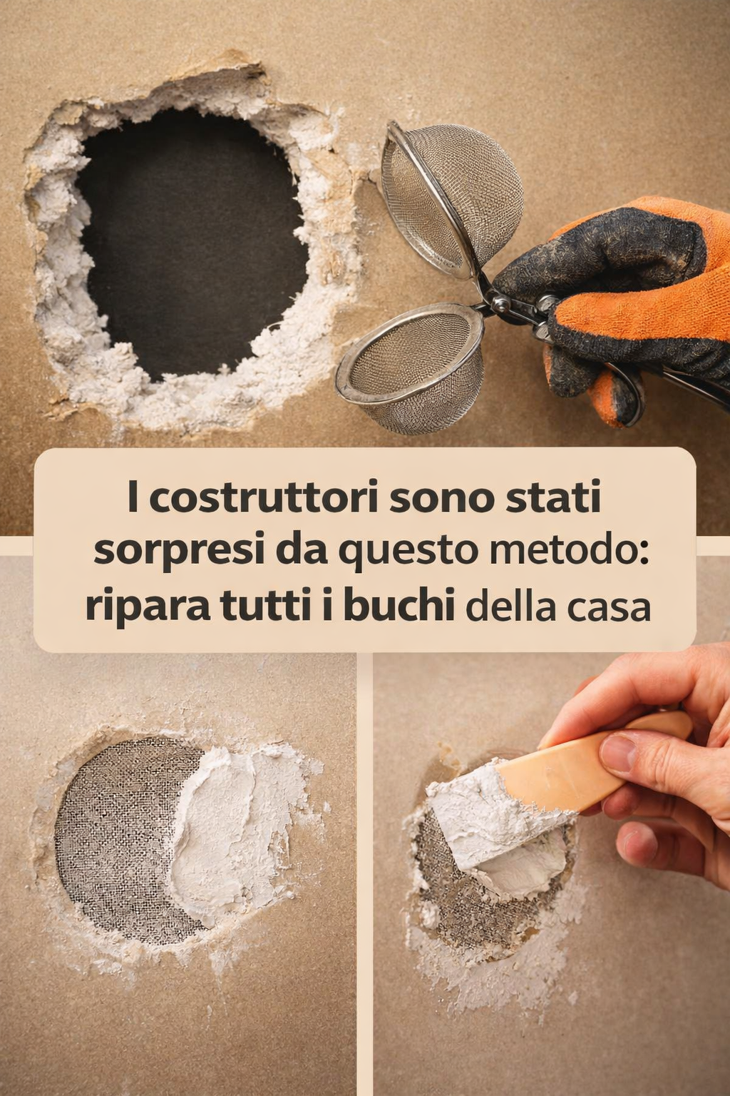 I costruttori sono stati sorpresi da questo metodo: ripara tutti i buchi della casa