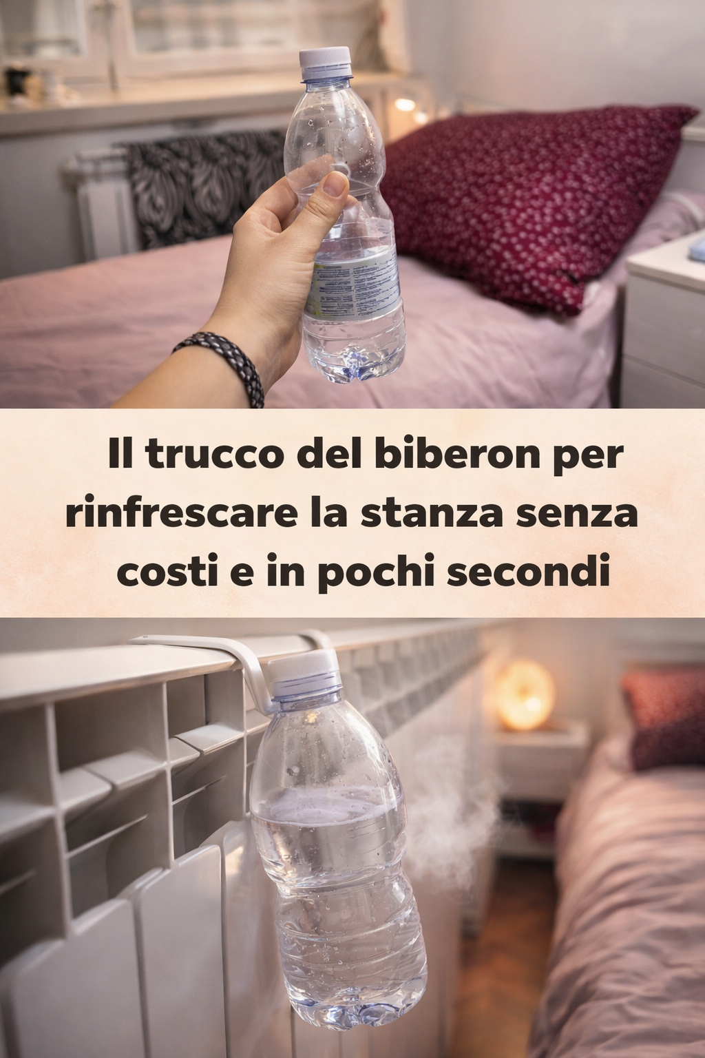 Il trucco del biberon per rinfrescare la stanza senza costi e in pochi secondi