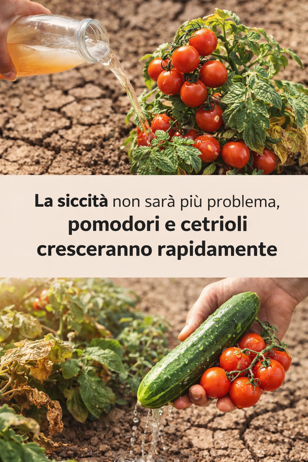 La siccità non sarà più un problema, pomodori e cetrioli cresceranno rapidamente