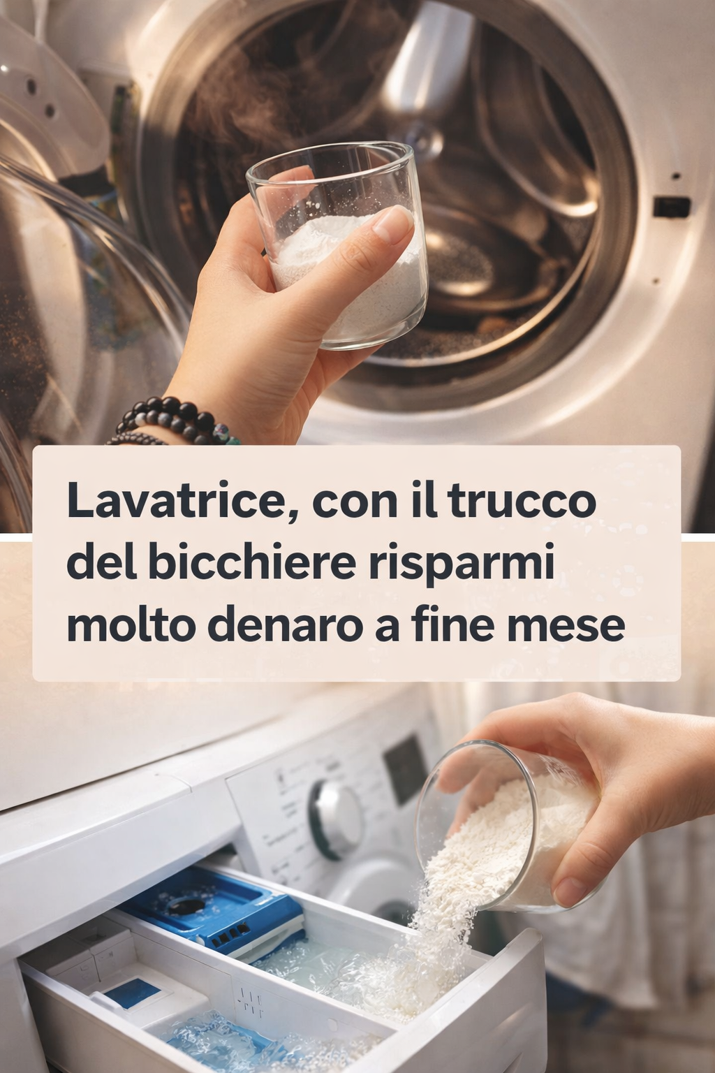 Lavatrice, con il trucco del bicchiere risparmi molto denaro a fine mese