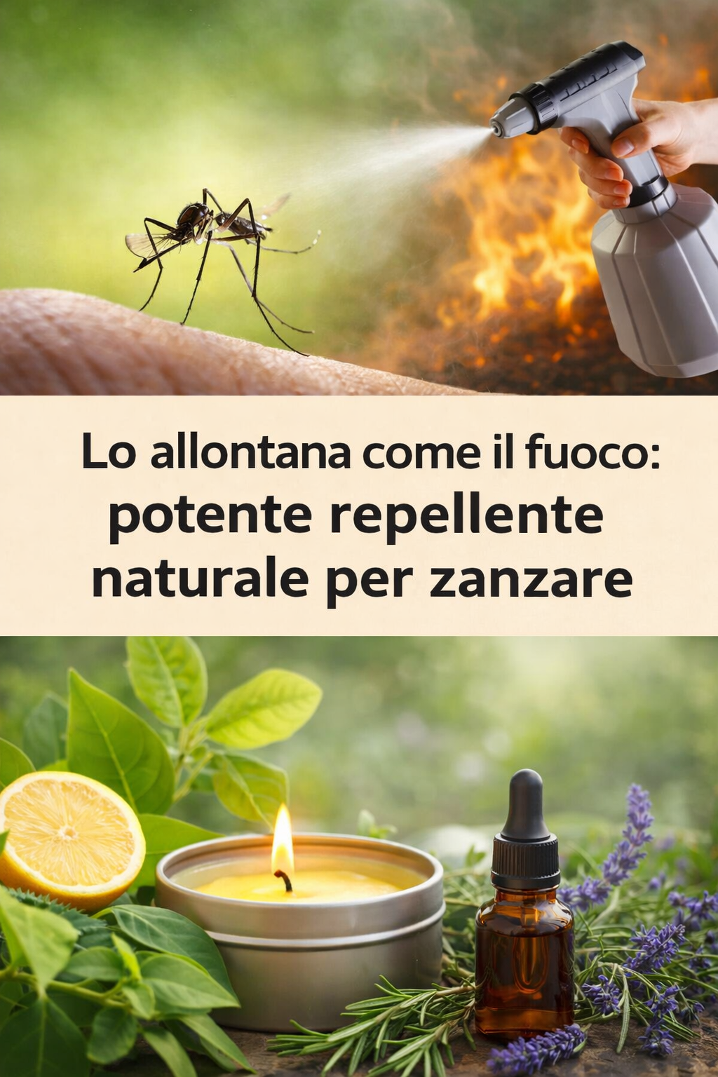 Lo allontana come il fuoco: potente repellente naturale per zanzare