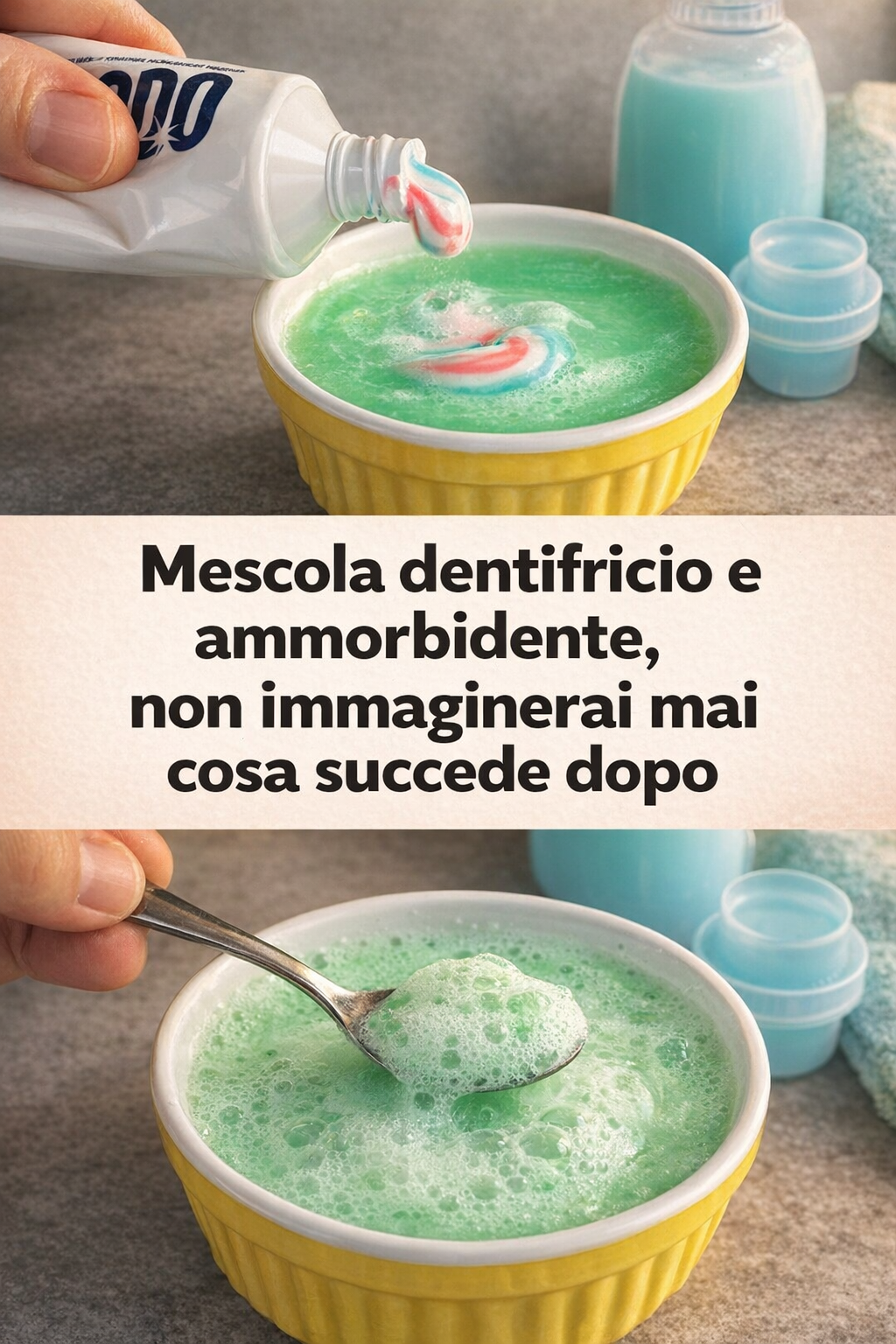 Mescola dentifricio e ammorbidente, non immaginerai mai cosa succede dopo