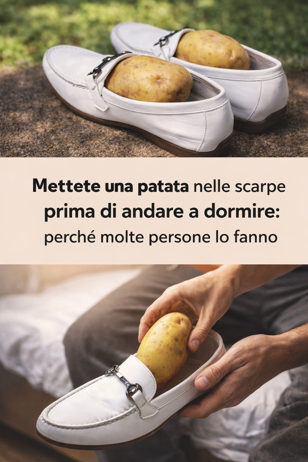 Mettete una patata nelle scarpe prima di andare a dormire: perché molte persone lo fanno