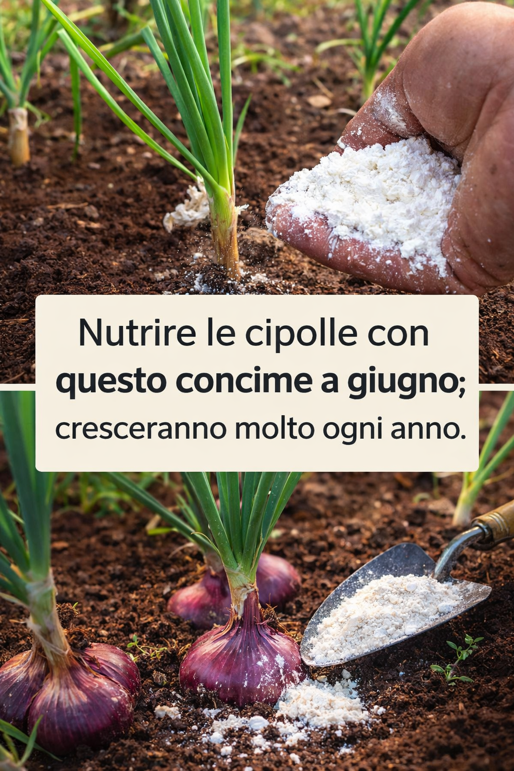 Nutrire le cipolle con questo concime a giugno; cresceranno molto ogni anno.