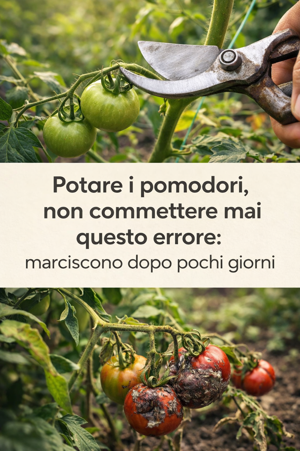 Potare i pomodori, non commettere mai questo errore: marciscono dopo pochi giorni
