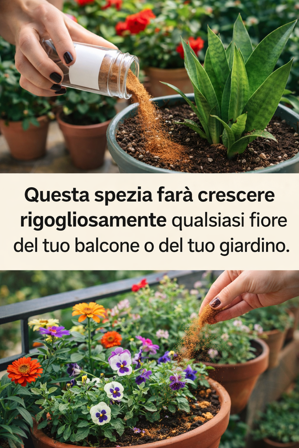 Questa spezia farà crescere rigogliosamente qualsiasi fiore del tuo balcone o del tuo giardino.