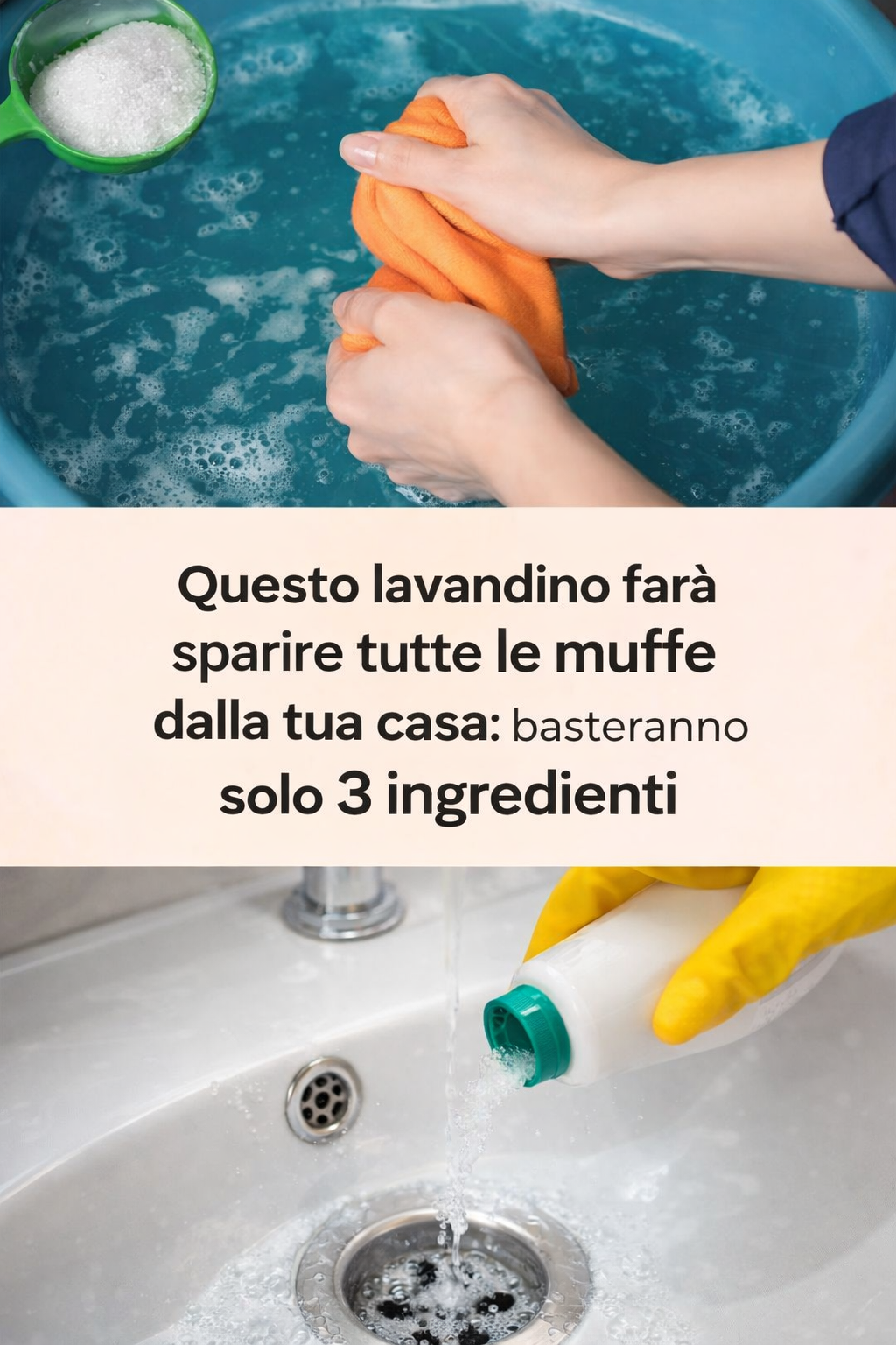 Questo lavandino farà sparire tutte le muffe dalla tua casa: basteranno solo 3 ingredienti