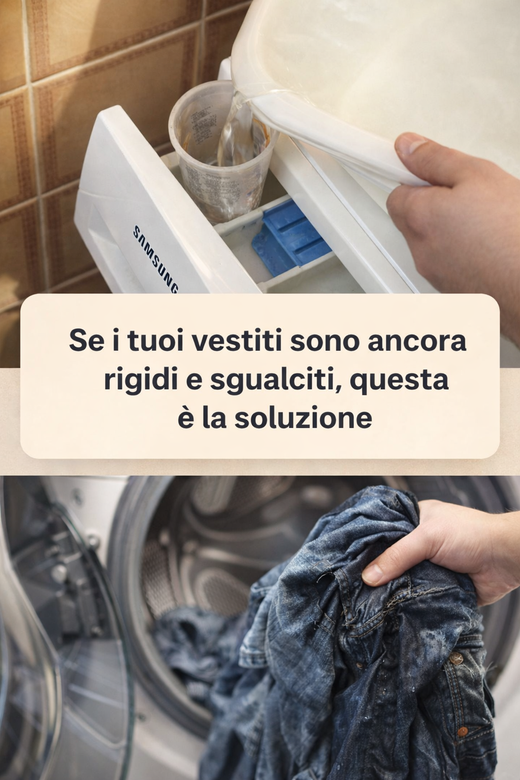 Se i tuoi vestiti sono ancora rigidi e sgualciti, questa è la soluzione