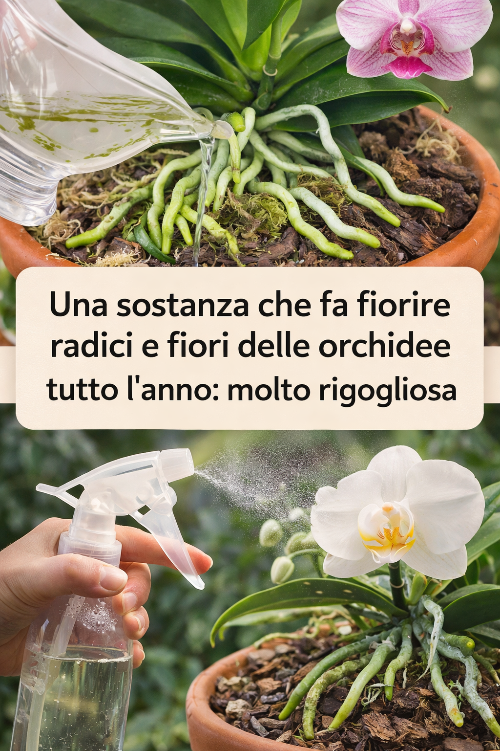 Una sostanza che fa fiorire radici e fiori delle orchidee tutto l’anno: molto rigogliosa