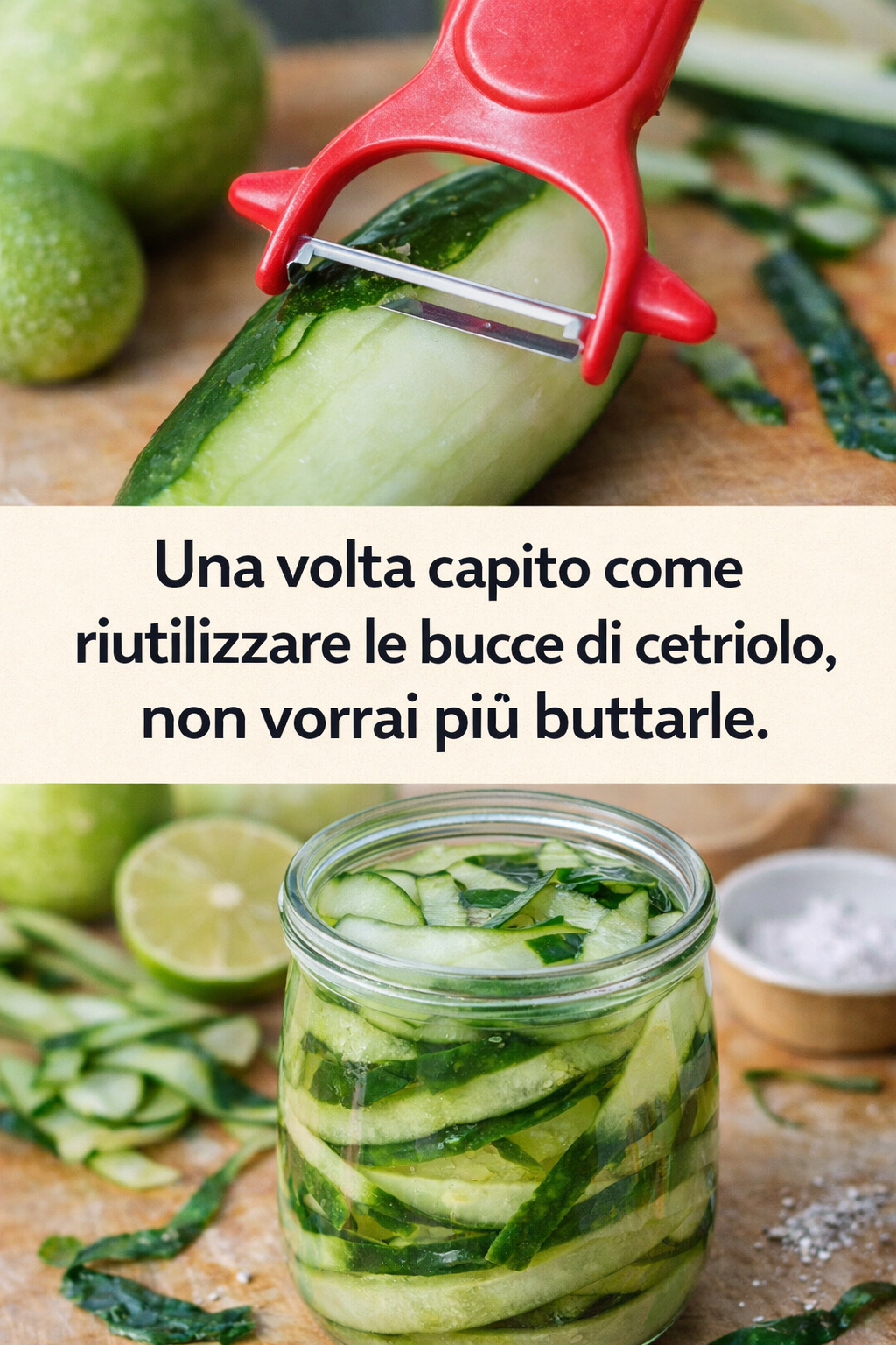 Una volta capito come riutilizzare le bucce di cetriolo, non vorrai più buttarle.