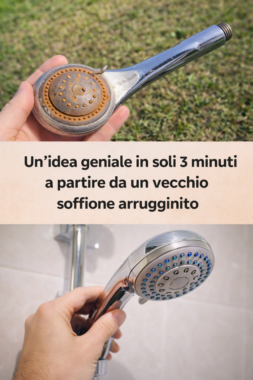 Un’idea geniale in soli 3 minuti a partire da un vecchio soffione arrugginito