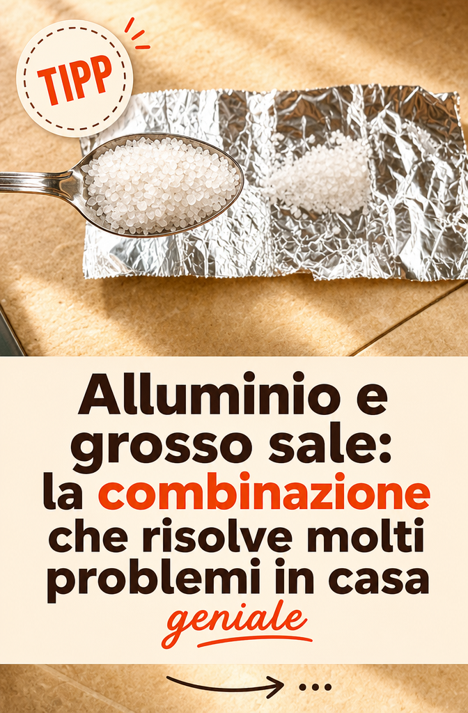 Alluminio e grosso sale: la combinazione che risolve molti problemi in casa