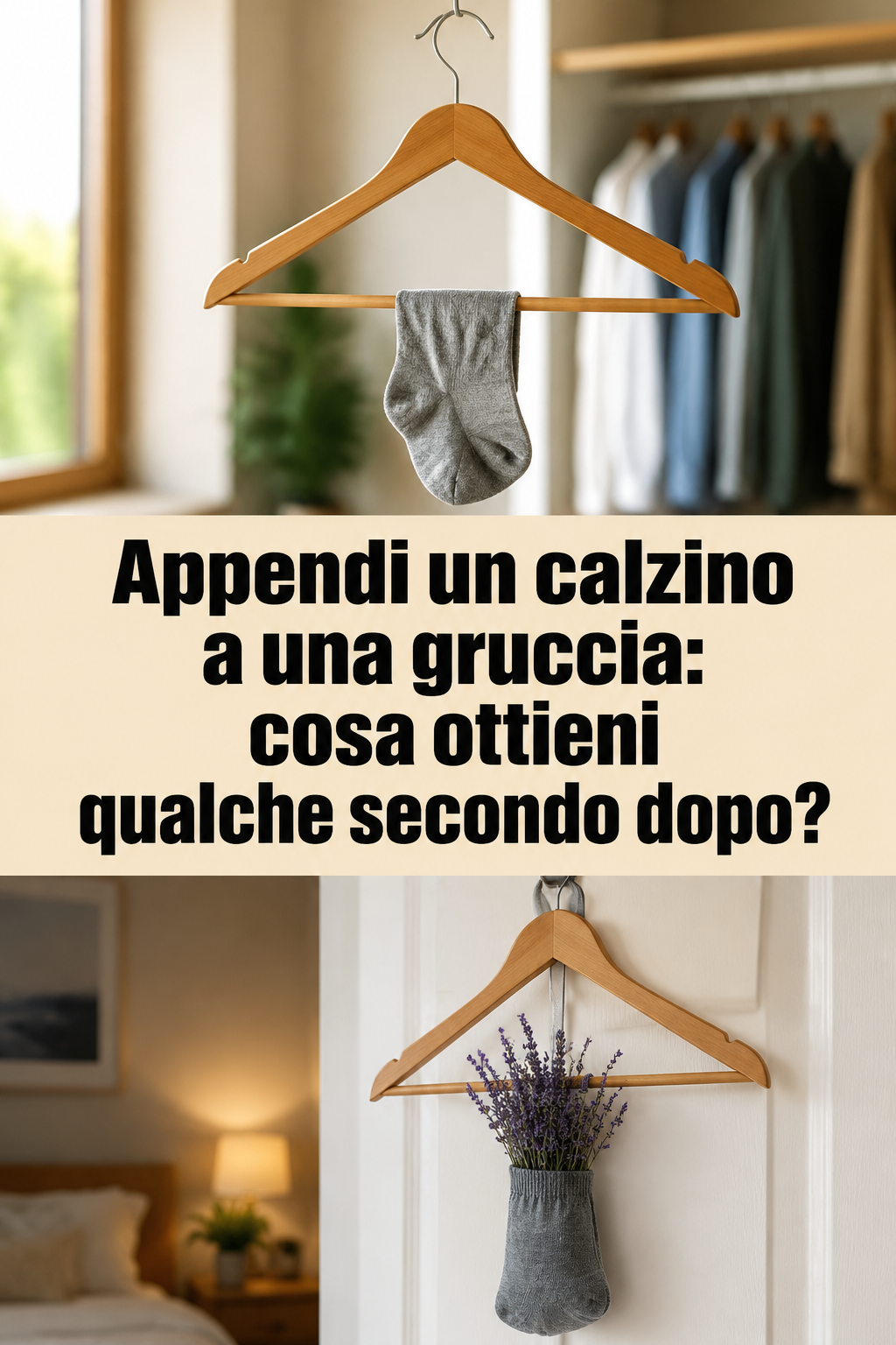 Appendi un calzino a una gruccia: cosa ottieni qualche secondo dopo?