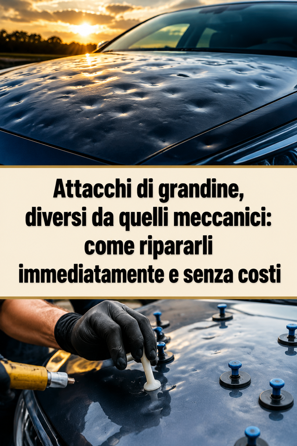 Attacchi di grandine, diversi da quelli meccanici: come ripararli immediatamente e senza costi