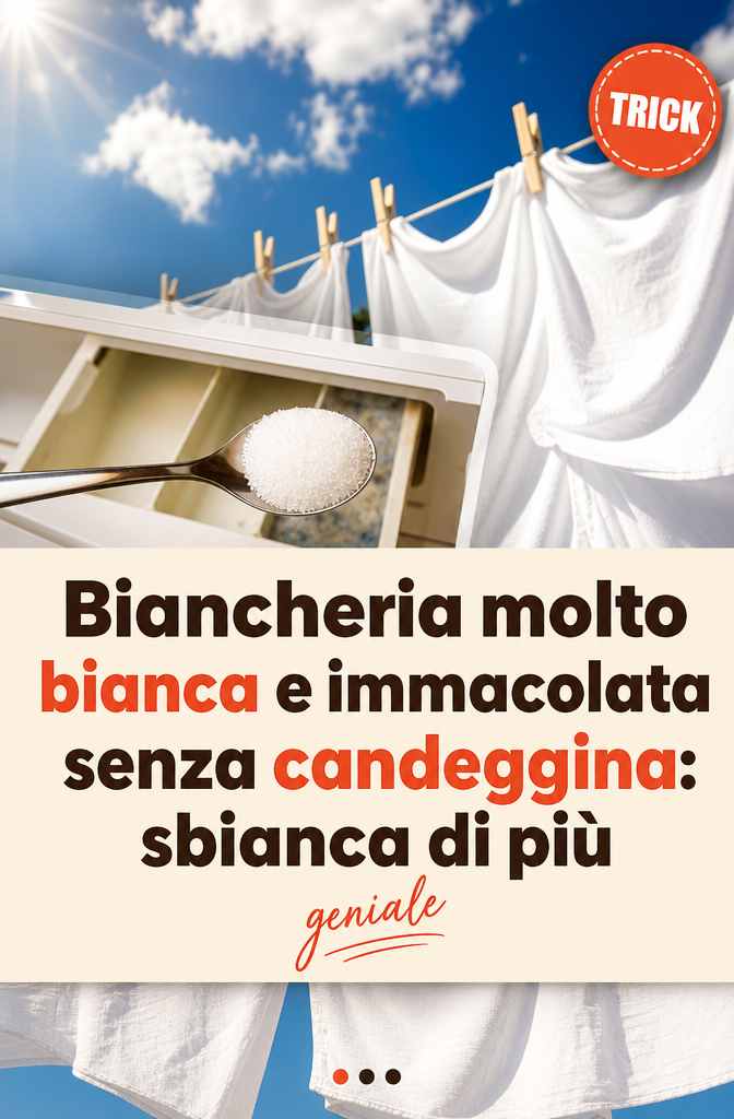 Biancheria molto bianca e immacolata senza candeggina: sbianca di più