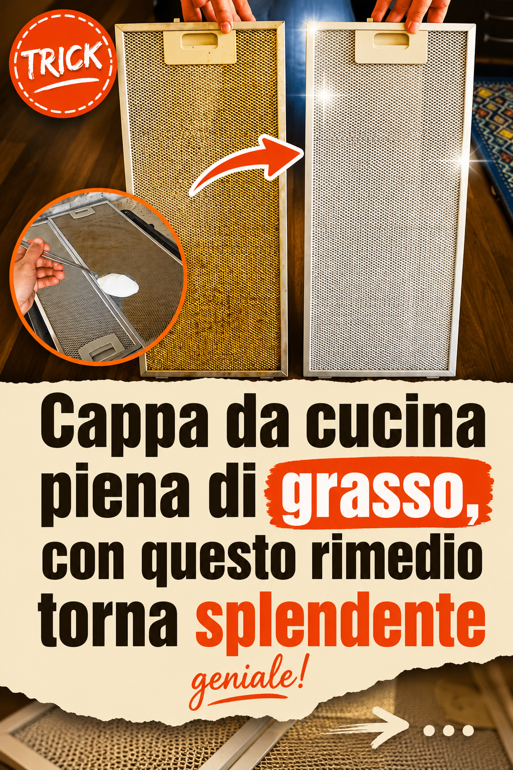 Cappa da cucina piena di grasso, con questo rimedio torna splendente