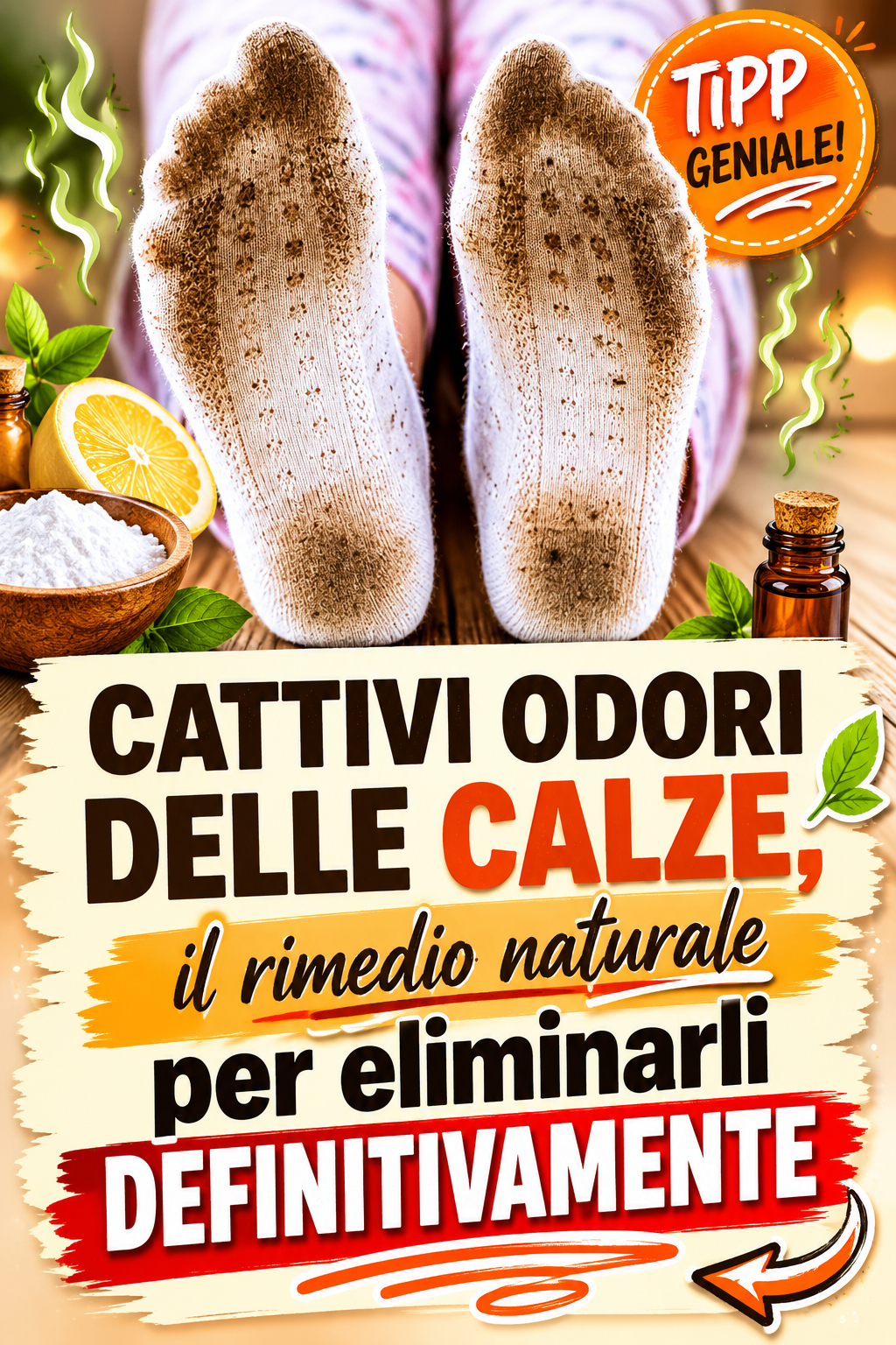 Cattivi odori delle calze, il rimedio naturale per eliminarli definitivamente