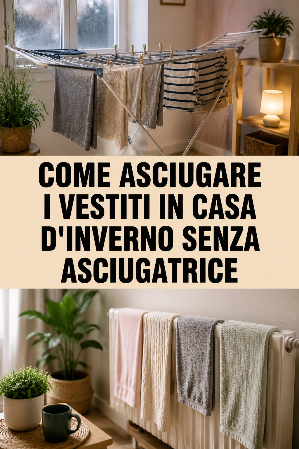 Come asciugare i vestiti in casa d’inverno senza asciugatrice