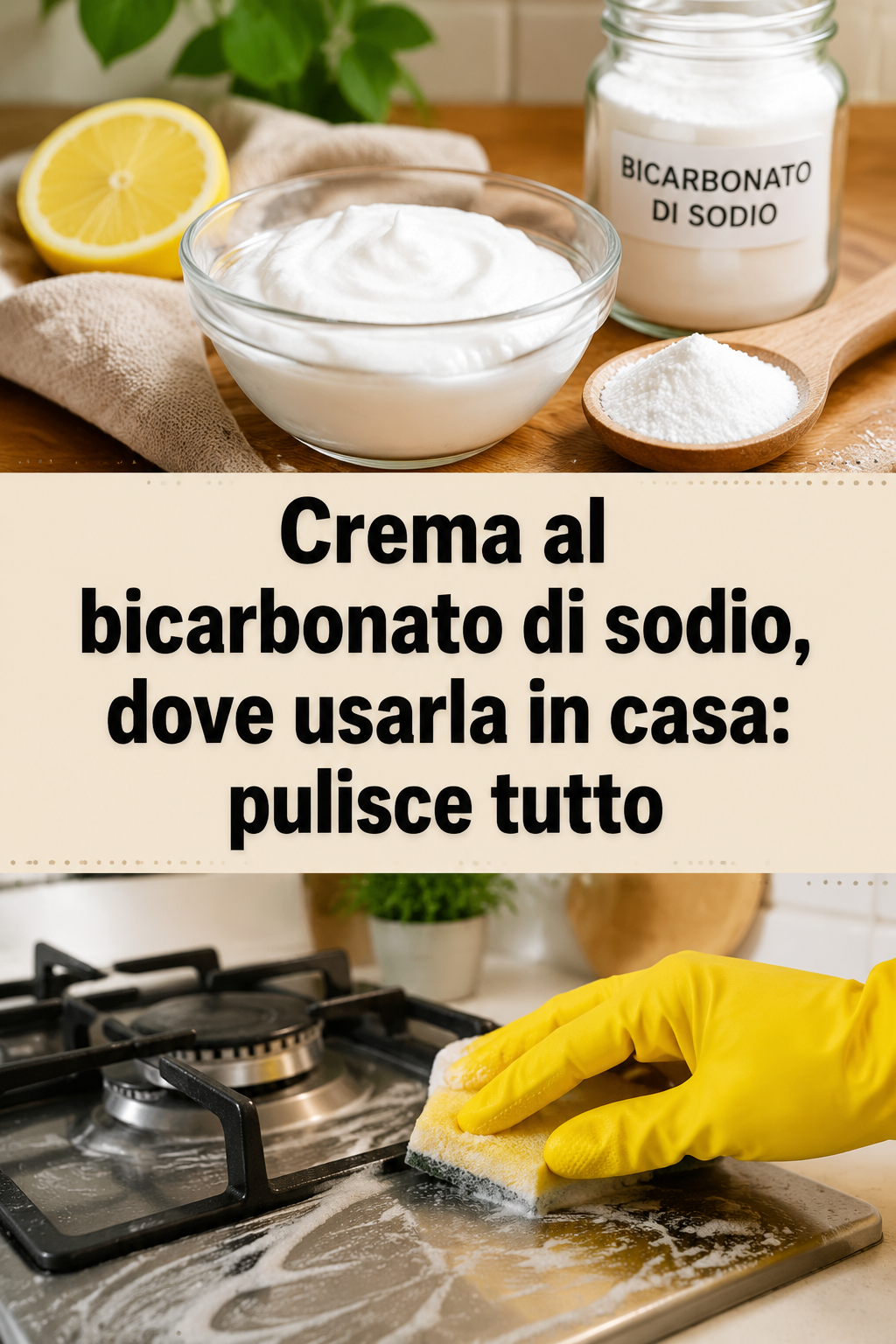 Crema al bicarbonato di sodio, dove usarla in casa: pulisce tutto