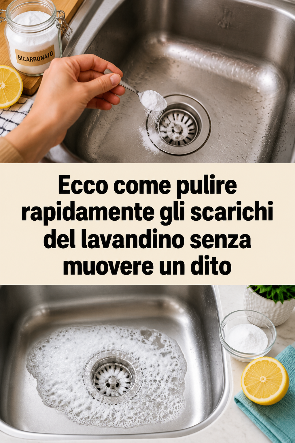 Ecco come pulire rapidamente gli scarichi del lavandino senza muovere un dito