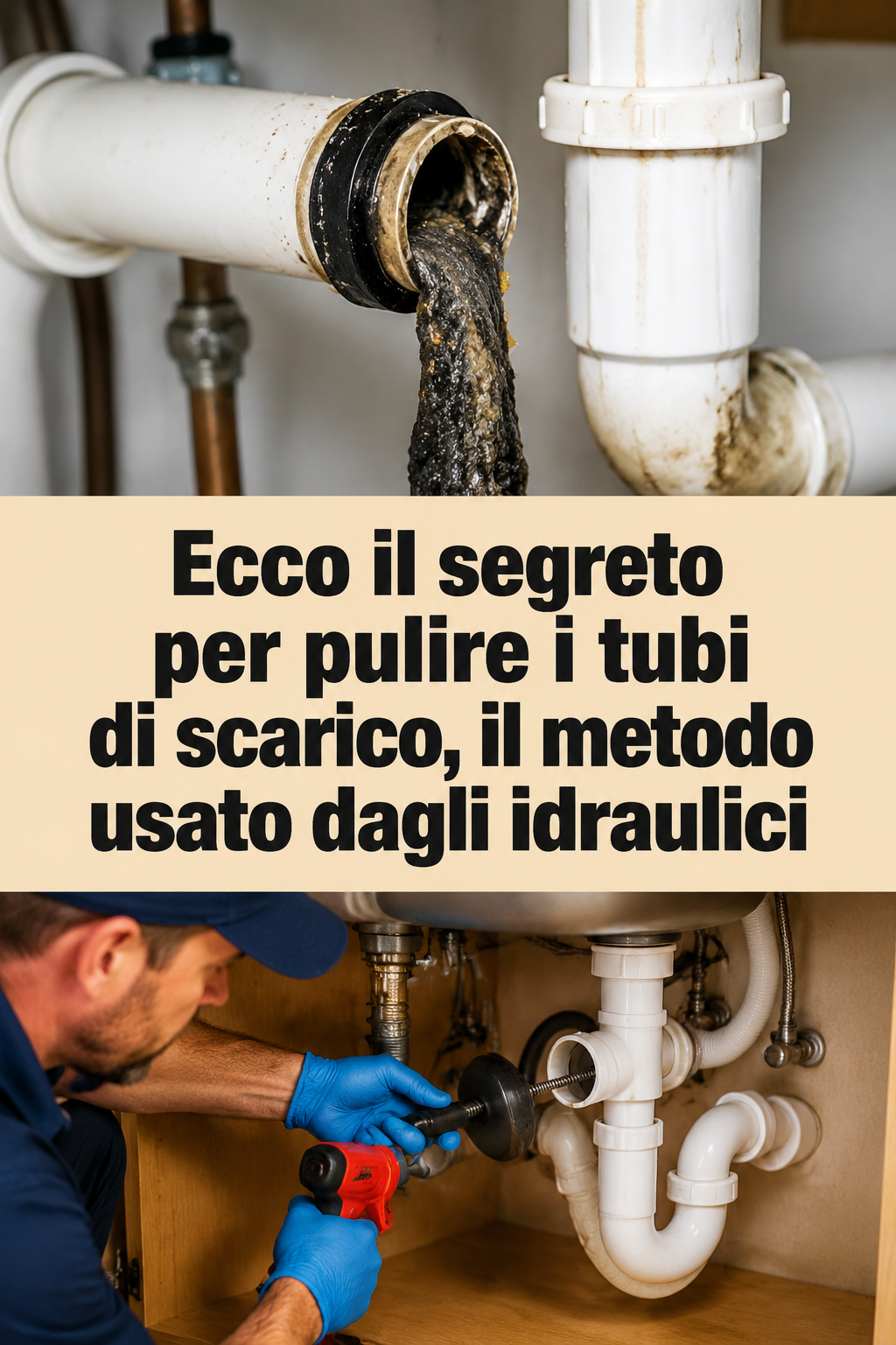 Ecco il segreto per pulire i tubi di scarico, il metodo usato dagli idraulici