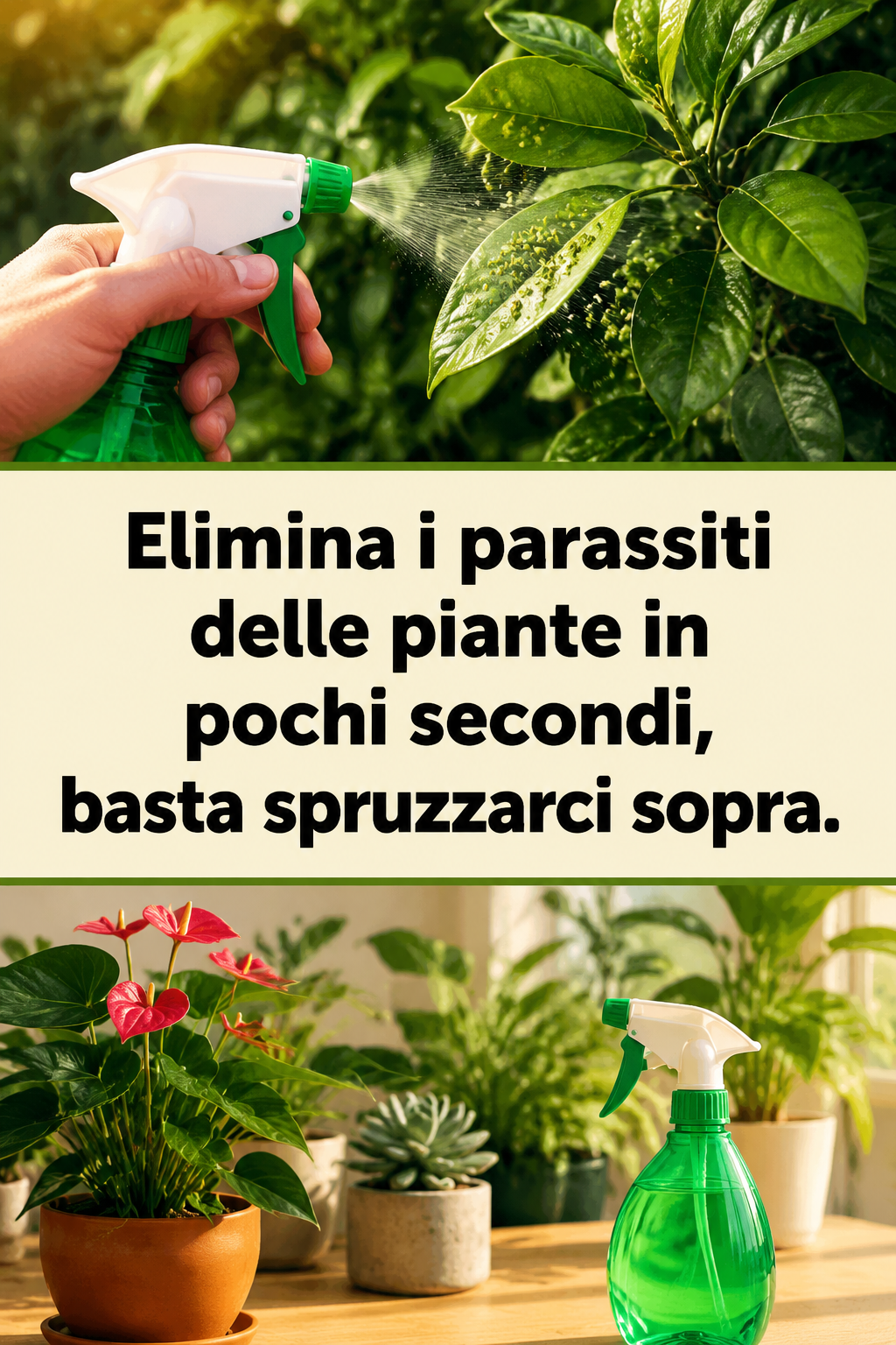 Elimina i parassiti delle piante in pochi secondi, basta spruzzarci sopra.