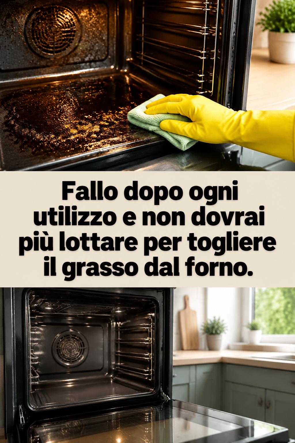 Fallo dopo ogni utilizzo e non dovrai più lottare per togliere il grasso dal forno.
