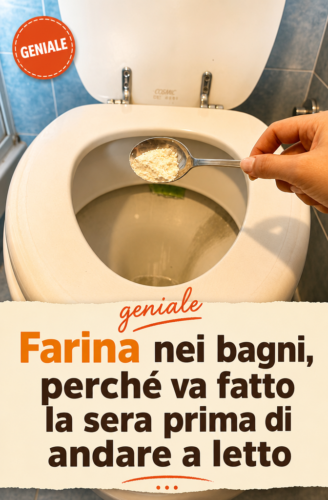 Farina nei bagni, perché va fatto la sera prima di andare a letto