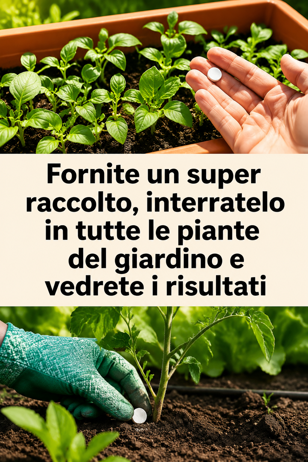 Fornite un super raccolto, interratelo in tutte le piante del giardino e vedrete i risultati