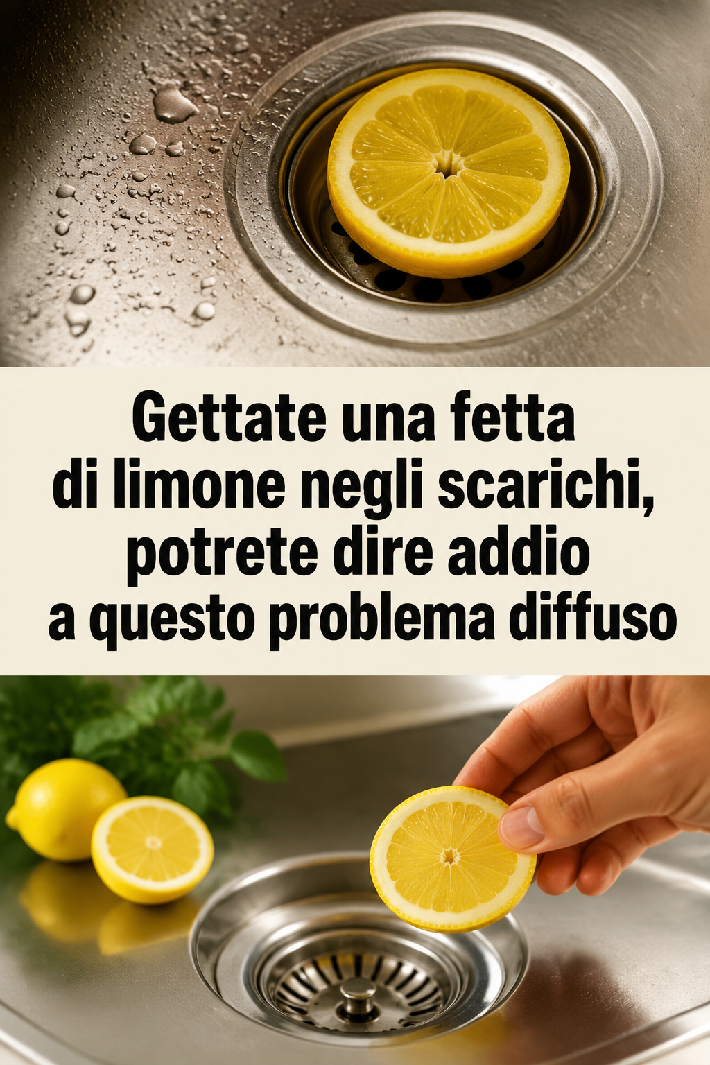 Gettate una fetta di limone negli scarichi, potrete dire addio a questo problema diffuso