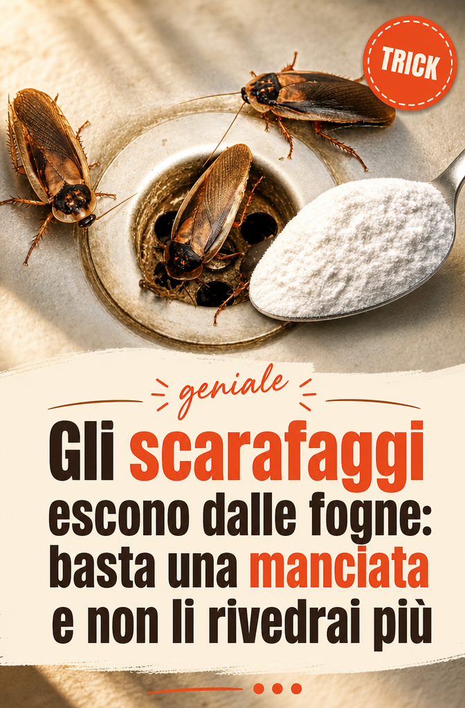 Gli scarafaggi escono dalle fogne: basta una manciata e non li rivedrai più