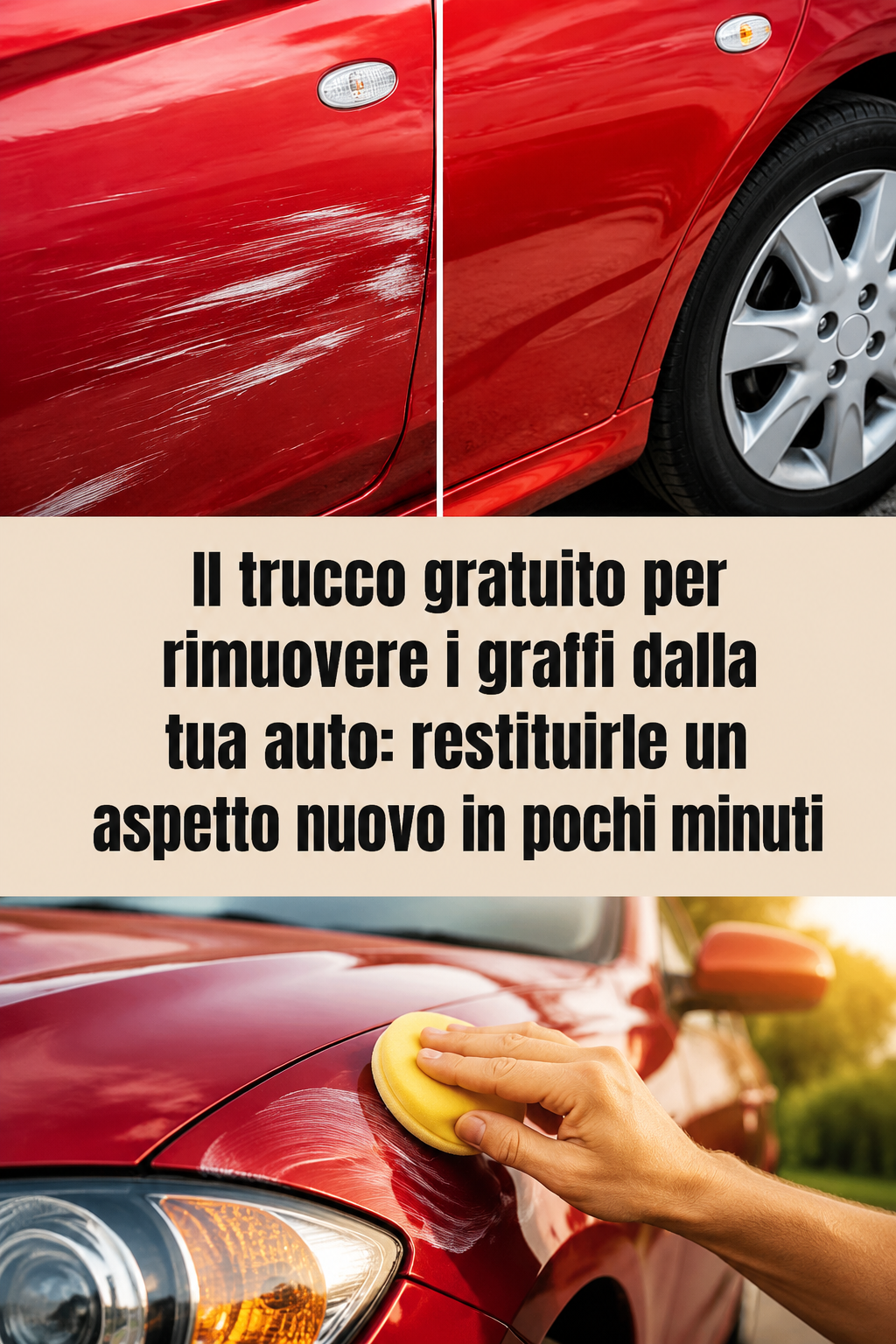 Il trucco gratuito per rimuovere i graffi dalla tua auto: restituirle un aspetto nuovo in pochi minuti