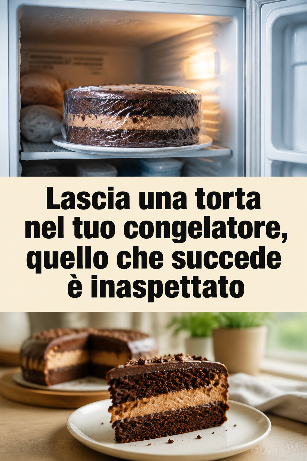Lascia una torta nel tuo congelatore, quello che succede è inaspettato