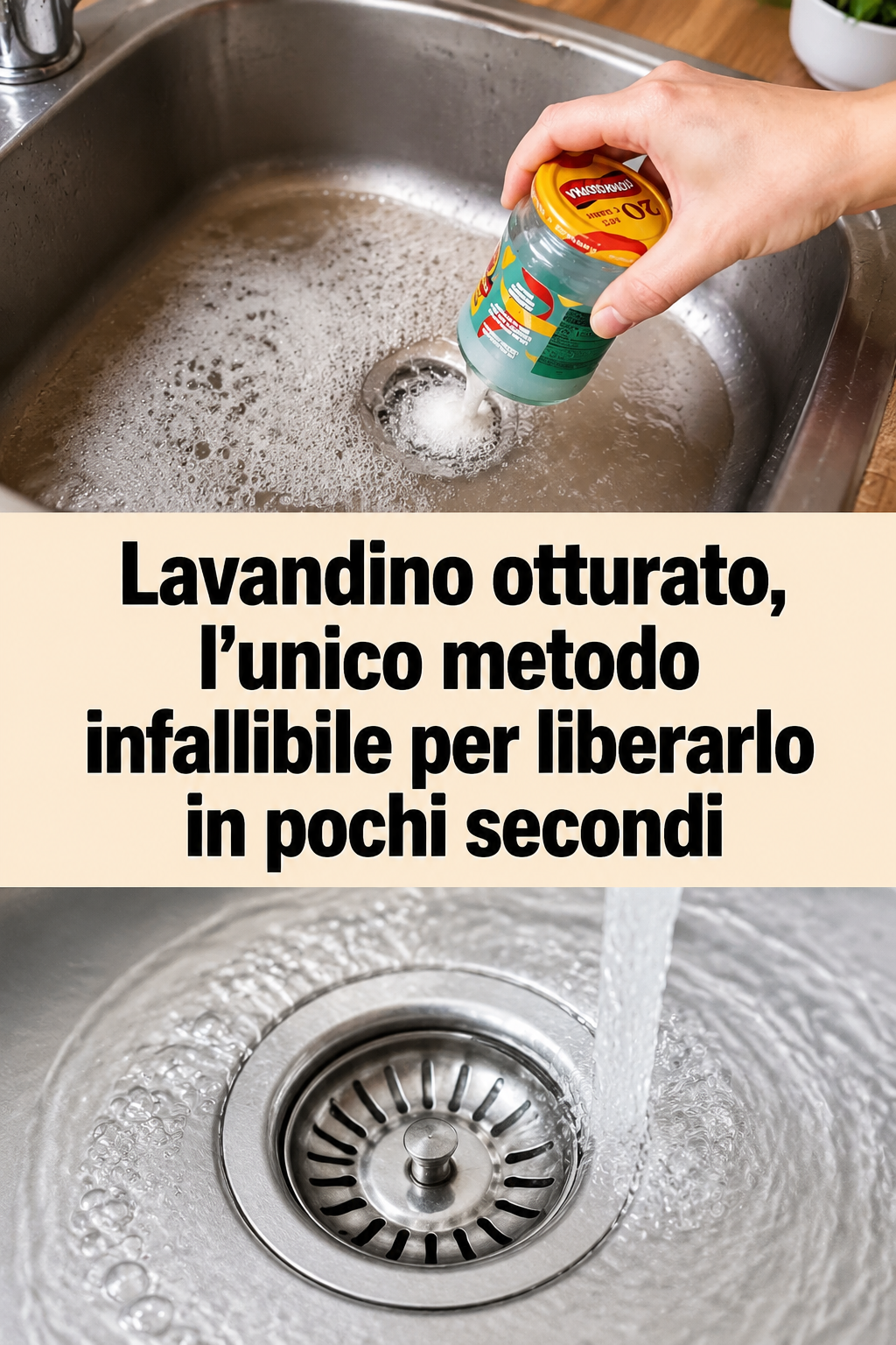 Lavandino otturato, l’unico metodo infallibile per liberarlo in pochi secondi