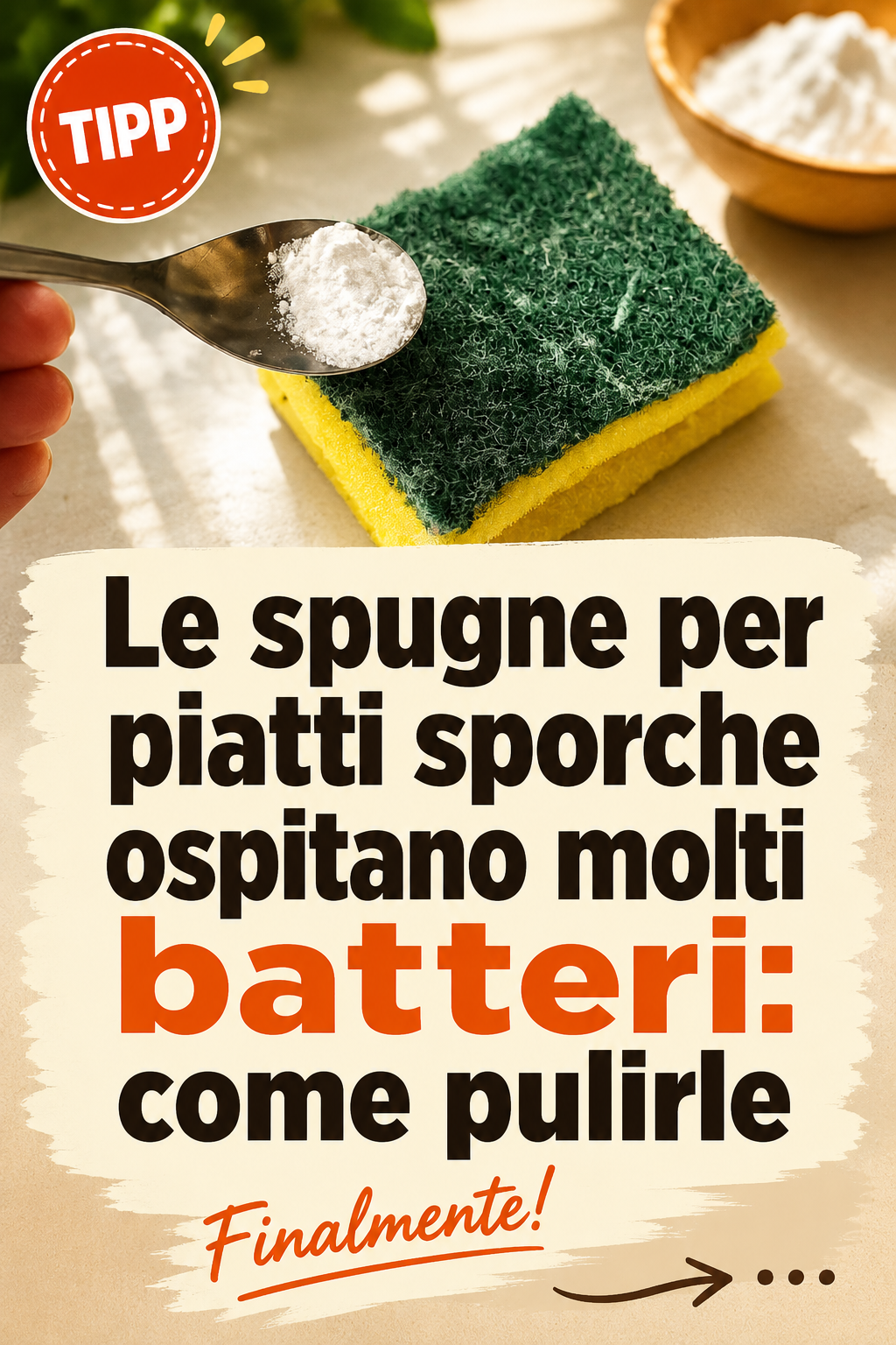 Le spugne per piatti sporche ospitano molti batteri: come pulirle