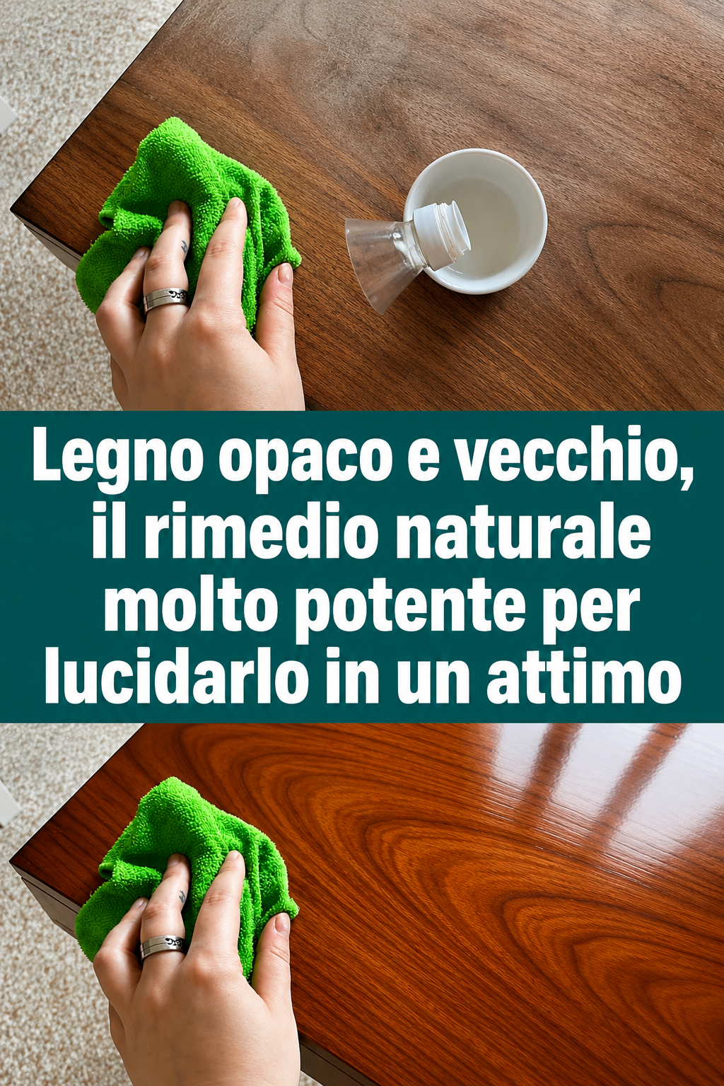 Legno opaco e vecchio, il rimedio naturale molto potente per lucidarlo in un attimo