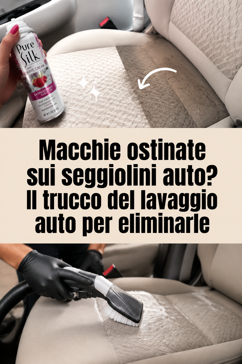 Macchie ostinate sui seggiolini auto? Il trucco del lavaggio auto per eliminarle