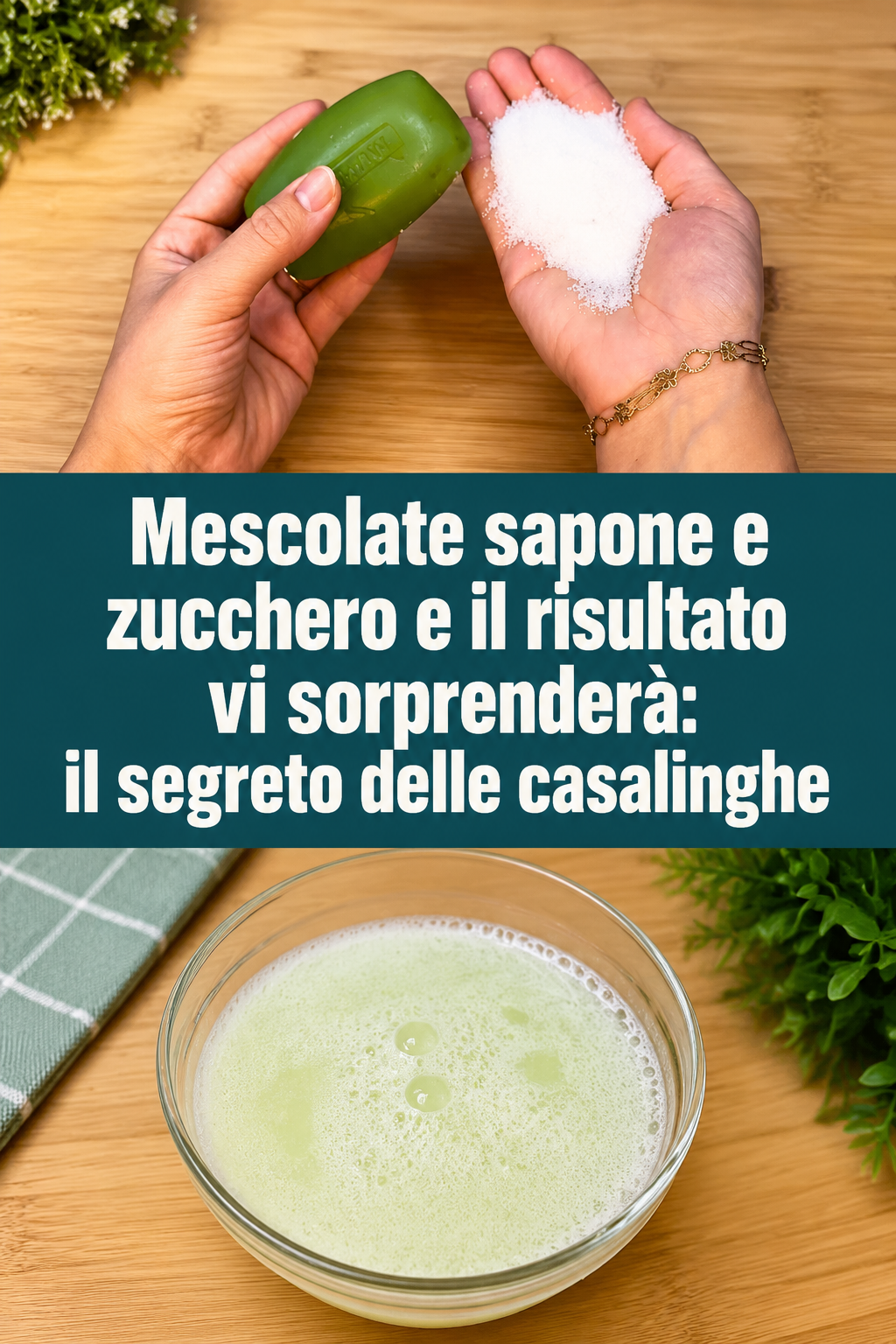 Mescolate sapone e zucchero e il risultato vi sorprenderà: il segreto delle casalinghe