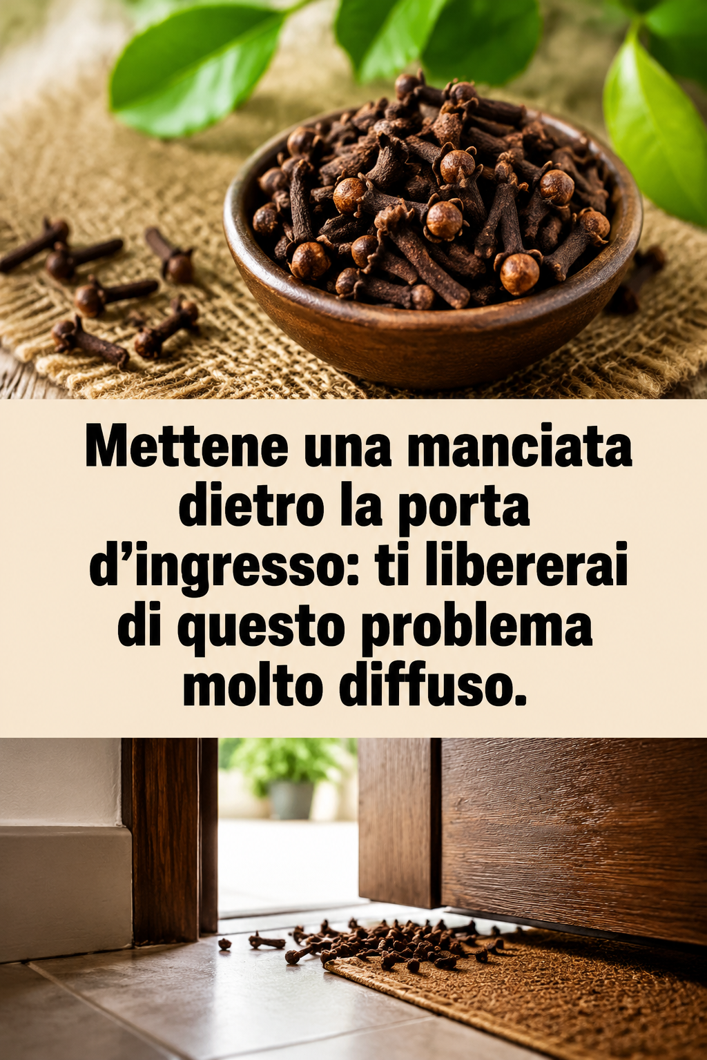 Mettene una manciata dietro la porta d’ingresso: ti libererai di questo problema molto diffuso.
