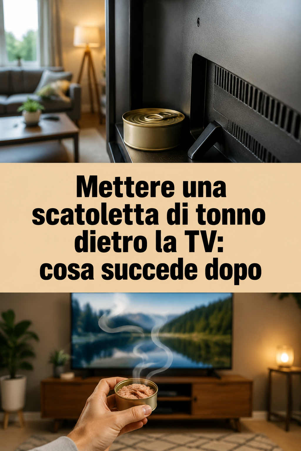Mettere una scatoletta di tonno dietro la TV: cosa succede dopo