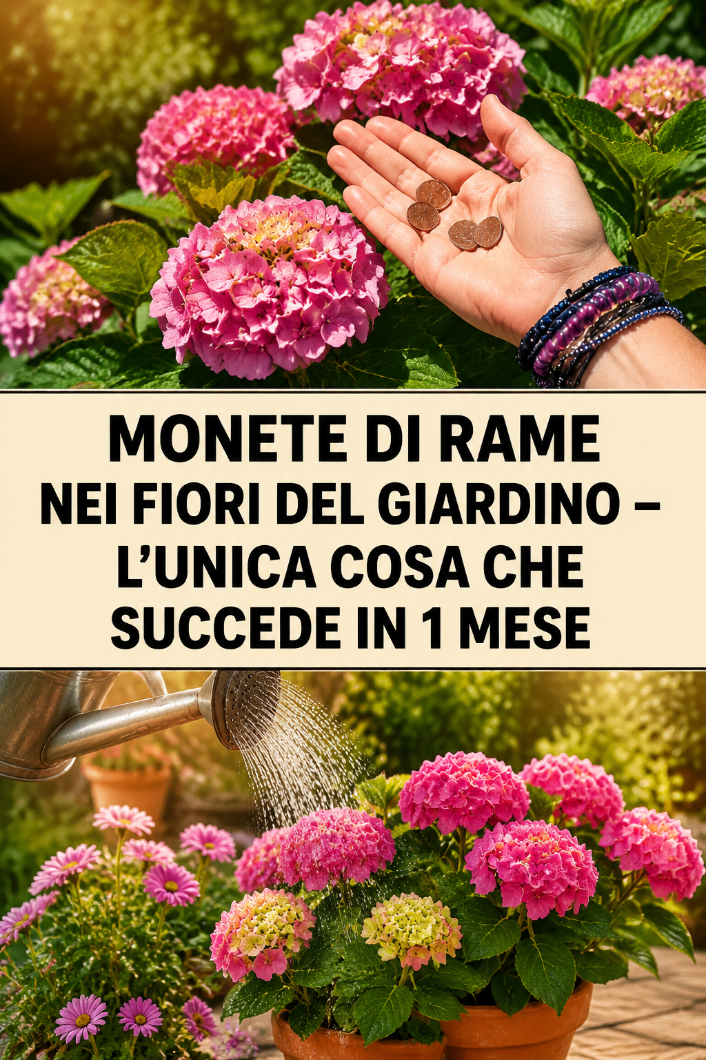 Monete di rame nei fiori del giardino – l’unica cosa che succede in 1 mese