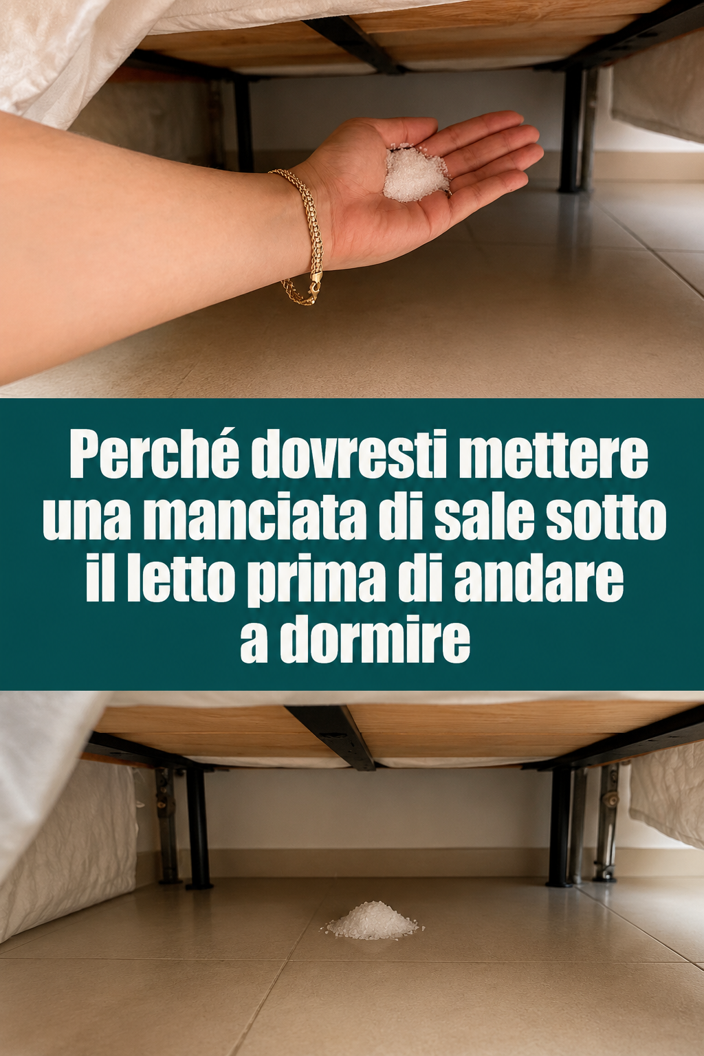 Perché dovresti mettere una manciata di sale sotto il letto prima di andare a dormire