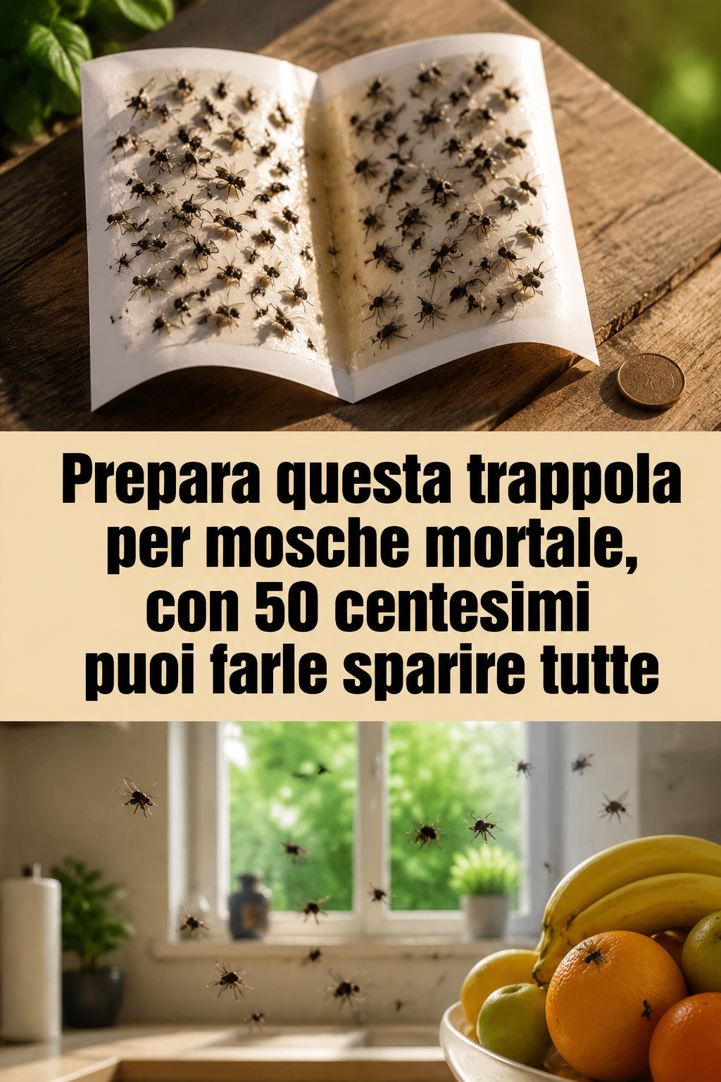 Prepara questa trappola per mosche mortale, con 50 centesimi puoi farle sparire tutte